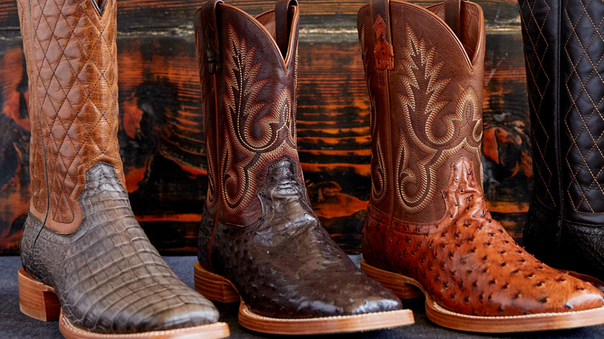Ariat Western Boots lined up