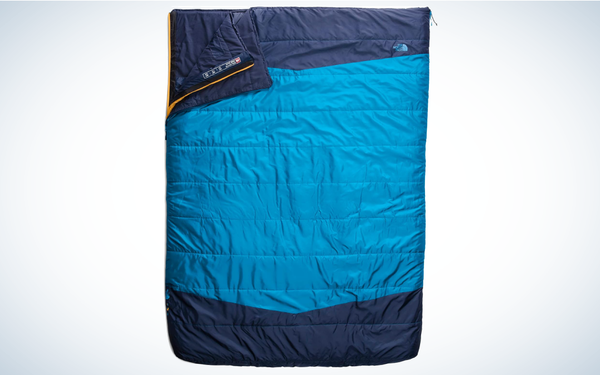 The North Face Dolomite One 3-in-1 Double Sleeping Bag on gray and white background