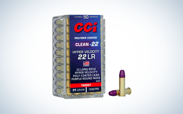 CCI Hyper Velocity Ammo on blue and white background