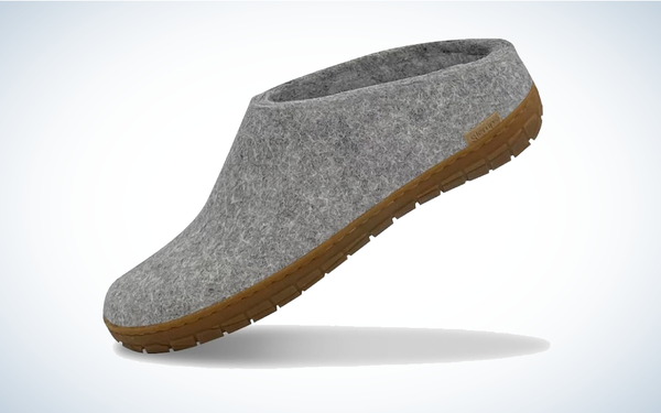 Glerups Wool Slip-On Rubber on gray and white background