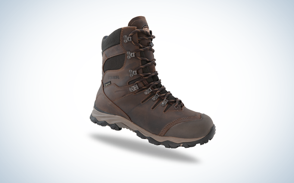 Meindl Upland Boot on blue and white background
