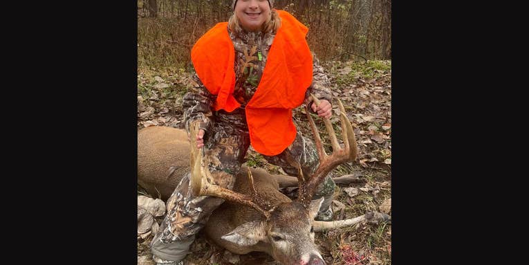 10-Year-Old Hunter Tags Giant Missouri Buck with Muzzleloader During a Rainstorm