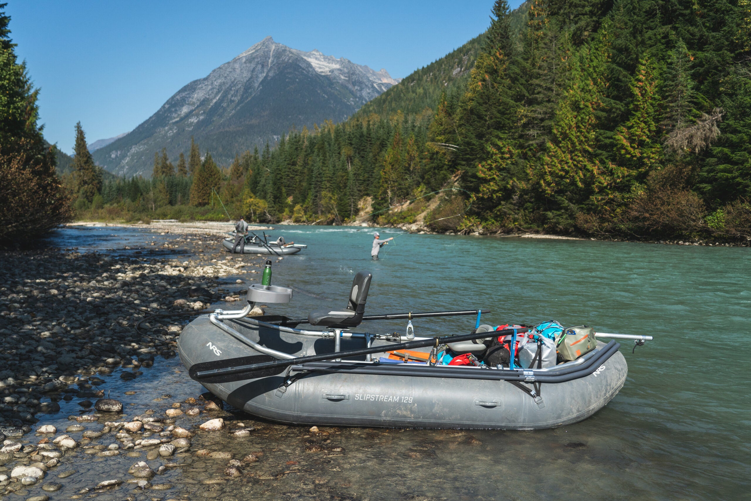 The Slipstream 129 is the perfect fishing raft for small to mid-sized streams and rivers.