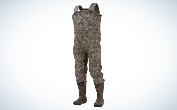 Frogg Toggs Amphib Neoprene Bootfoot Chest Wader on gray and white background