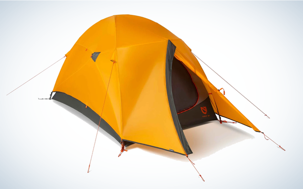 Nemo Kunai 4-Season Backpacking Tent on gray and white background