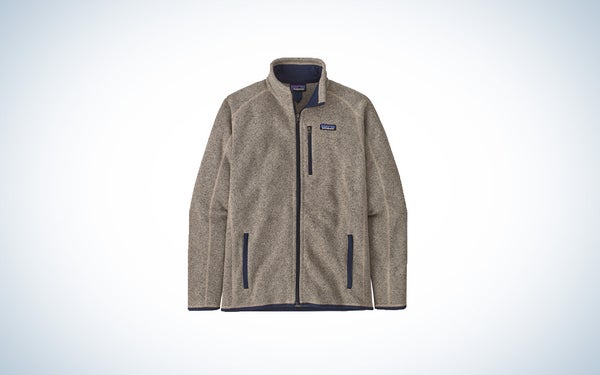Patagonia Mens Better Sweater on blue and white background