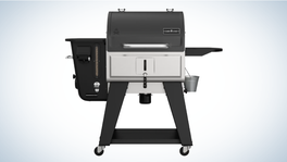 Camp Chef Woodwind Pro 24 WiFi Pellet Grill on gray and white background