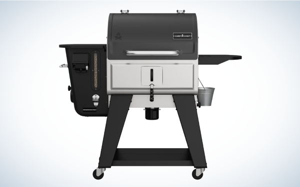 Camp Chef Woodwind Pro 24 WiFi Pellet Grill on gray and white background