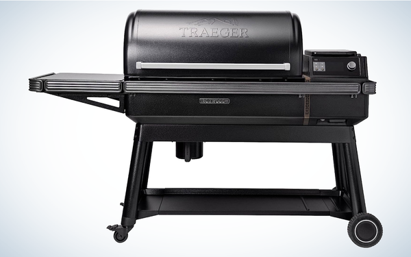 Traeger Ironwood XL Pellet Grill and Smoker on gray and white background