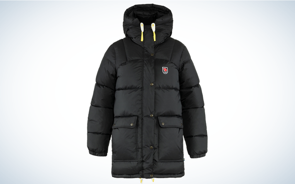 Fjallraven Expedition Down Jacket on gray and white background