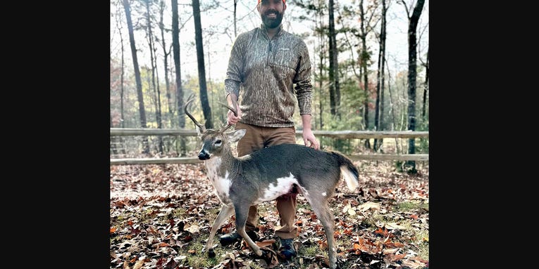 Alabama Hunter Bags Extremely Rare Dwarf Piebald Buck