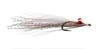 Clouser Minnow streamer-fly pattern on white background