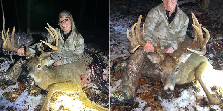 Wisconsin Woman Arrows Giant Late-Season Whitetail with “Palmated” Rack Measuring Nearly 200 Inches