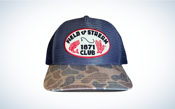 Field & Stream 1871 Club Members Hat on gray and white background