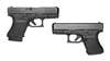 Glock G29 & G30 pistols on a white background