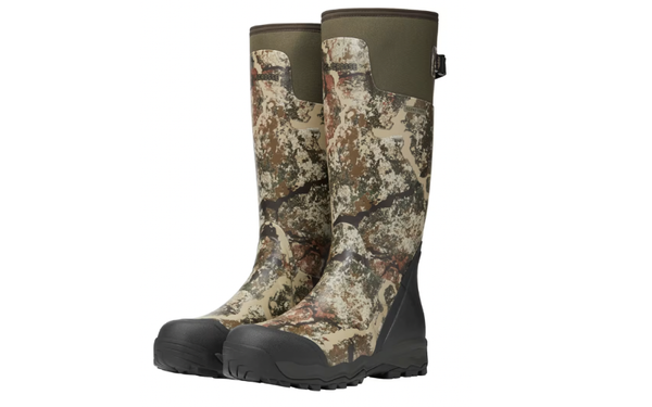 LaCrosse Alphaburly Pro Hunting Boots in First Lite Specter on white background