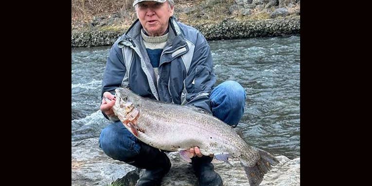 Angler Lands Giant Rainbow Trout, ‘Shatters’ 36-Year-Old Maryland State Record