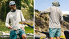 Angler wearing Free Fly Bamboo Lightweight Long-Sleeve Shirt while fishing
