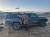 The author with his truck after a successful duck hunt. 