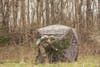 Bowhunter stepping into Muddy Prevue Ground Blind