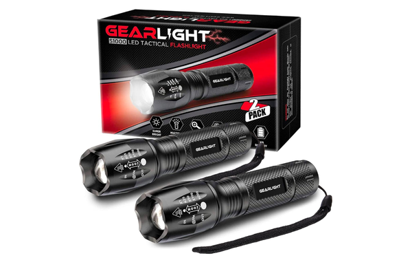 Gearlight LED Flashlights on white background